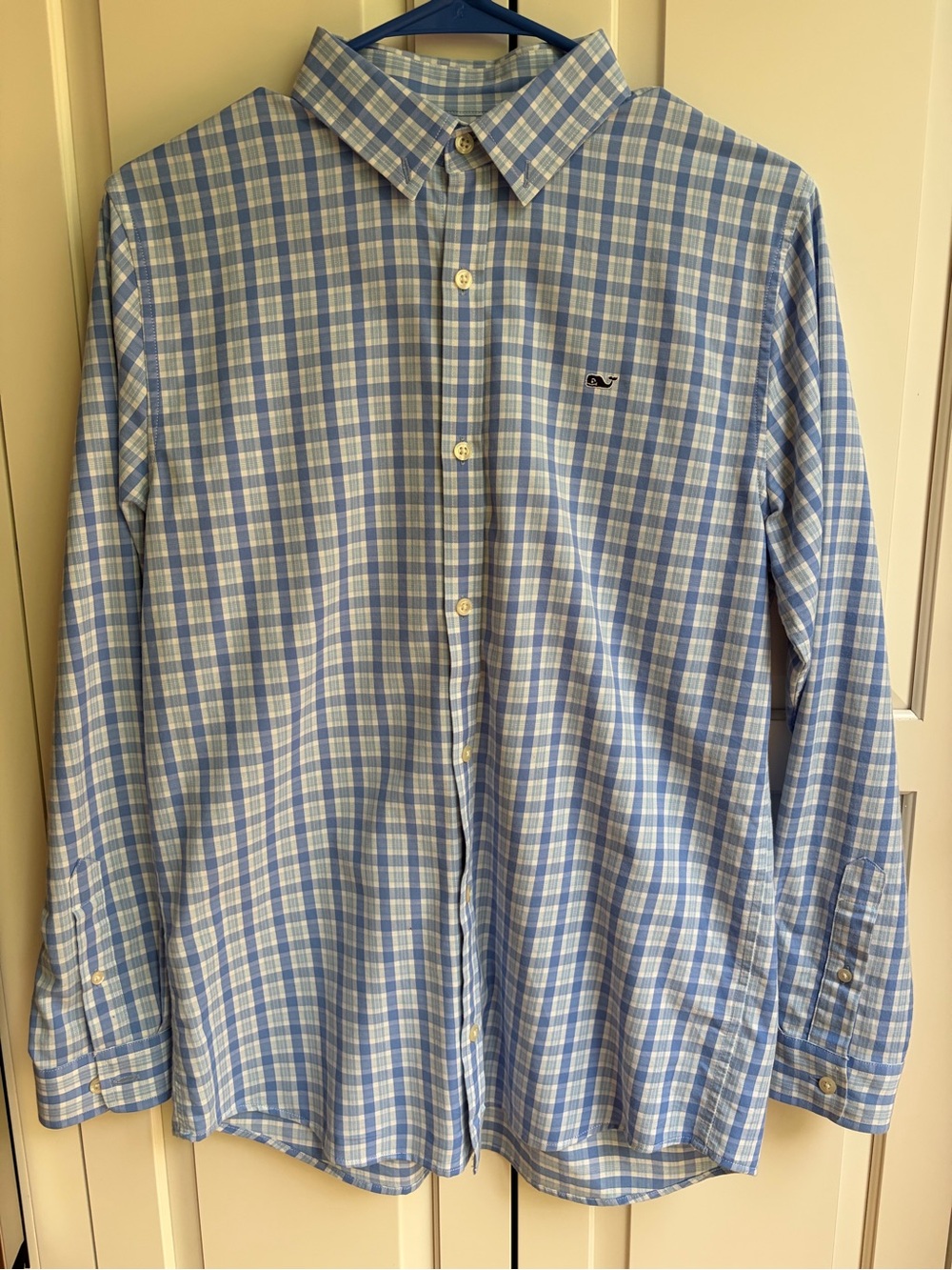 Vineyard Vines Light Blue & White Plaid Button-Down Shirt